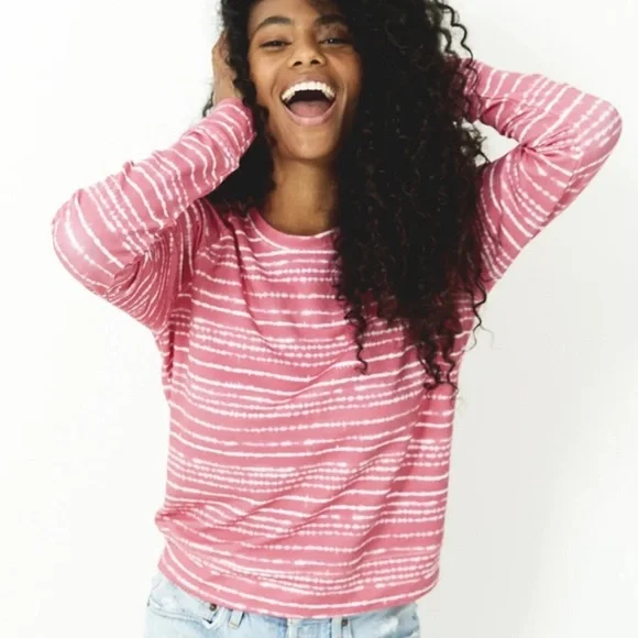 STRIPE & STARE Essential Sweatshirt - Pink Wave - Picture 2 of 8